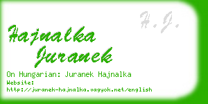 hajnalka juranek business card